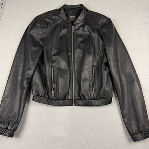 Vintage Bebe Genuine Leather Bomber Style Jacket